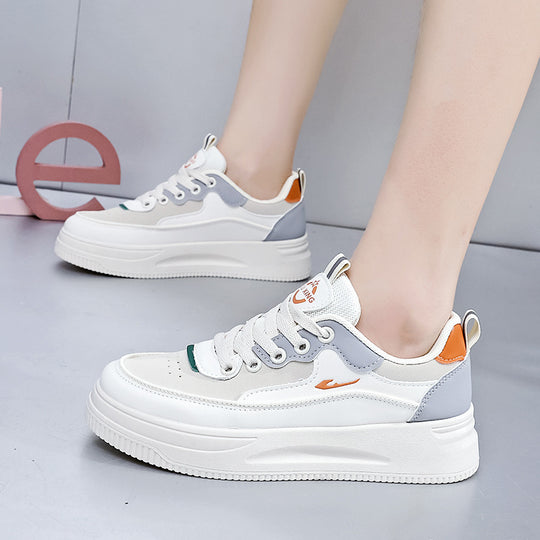 Damen Modische Sneakers mit erhöhtem Plateau und atmungsaktiver Sohle EB