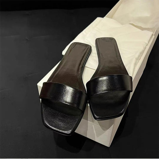 Damen Elegante und moderne Slides mit breitem Riemen EB