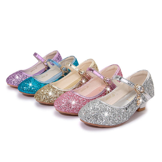 Mädchen Ballerina-Schuhe mit verstellbarem Riemen und Glitzer-Detail EB