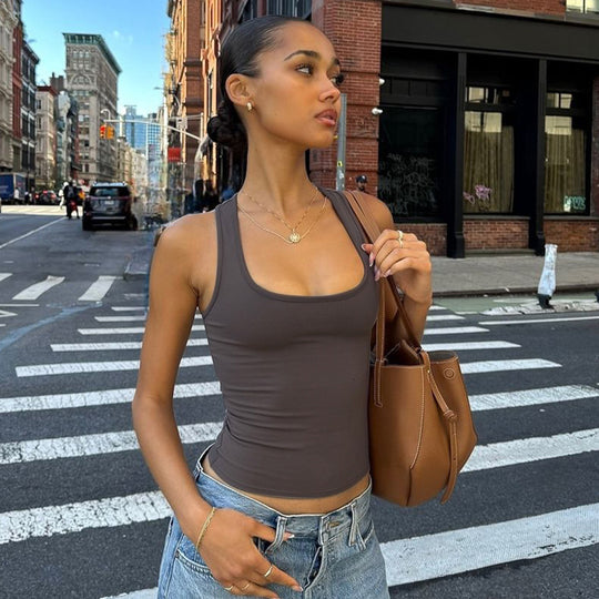 Damen Sportliches Tanktop mit breiten Trägern EB
