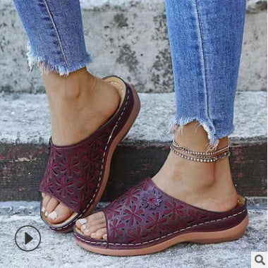 Damen Clogs mit blumenverziertem Design EB