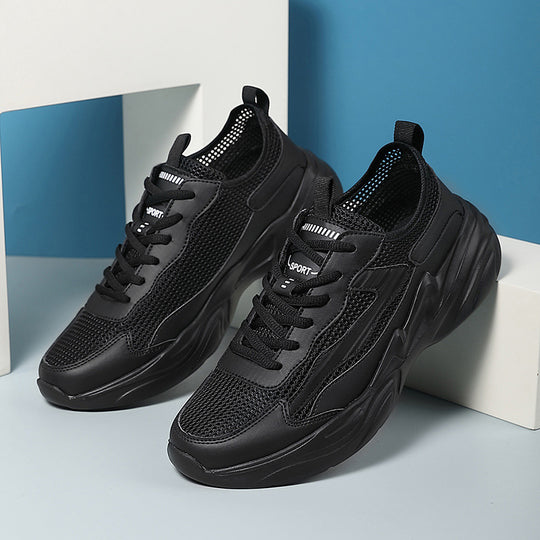 Herren nan skulpturaler Freizeit-Sneaker mit geformter Dämpfungssohle und atmungsaktiver Netzgewebe-Lederkombination EB