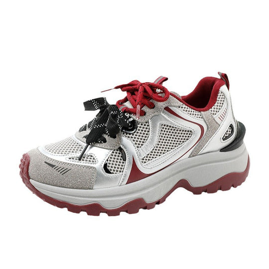 Damen sportliche Multifunktionssneaker mit atmungsaktiver Mesh-Oberfläche und dämpfender Sohle EB