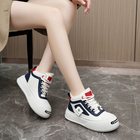 Damen Hohe Winter Sneakers mit kuscheligem Innenfutter und rutschfester Sohle EB