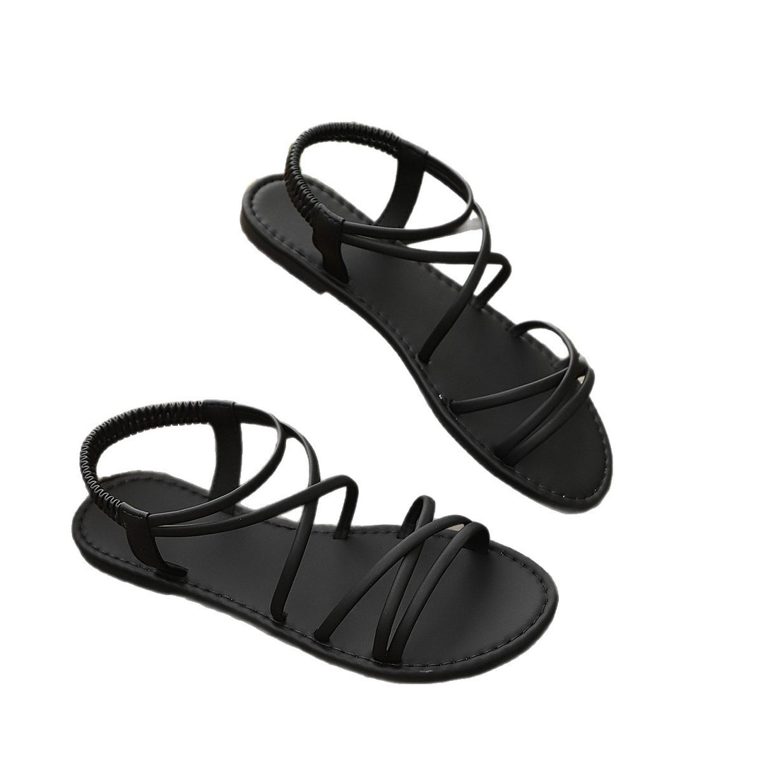 Damen elegante Sandalen mit verstellbaren Riemen EB