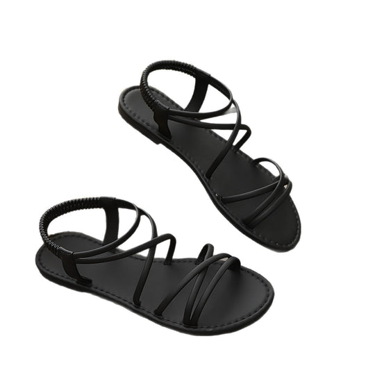 Damen elegante Sandalen mit verstellbaren Riemen EB