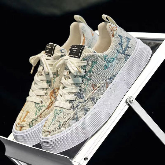 Damen Modische Canvas Sneakers mit einzigartiger Druckgestaltung EB