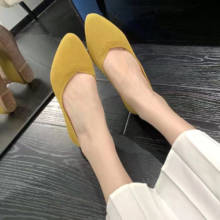 Damen elegante und atmungsaktive Ballerinas mit flexiblem Fußbett EB