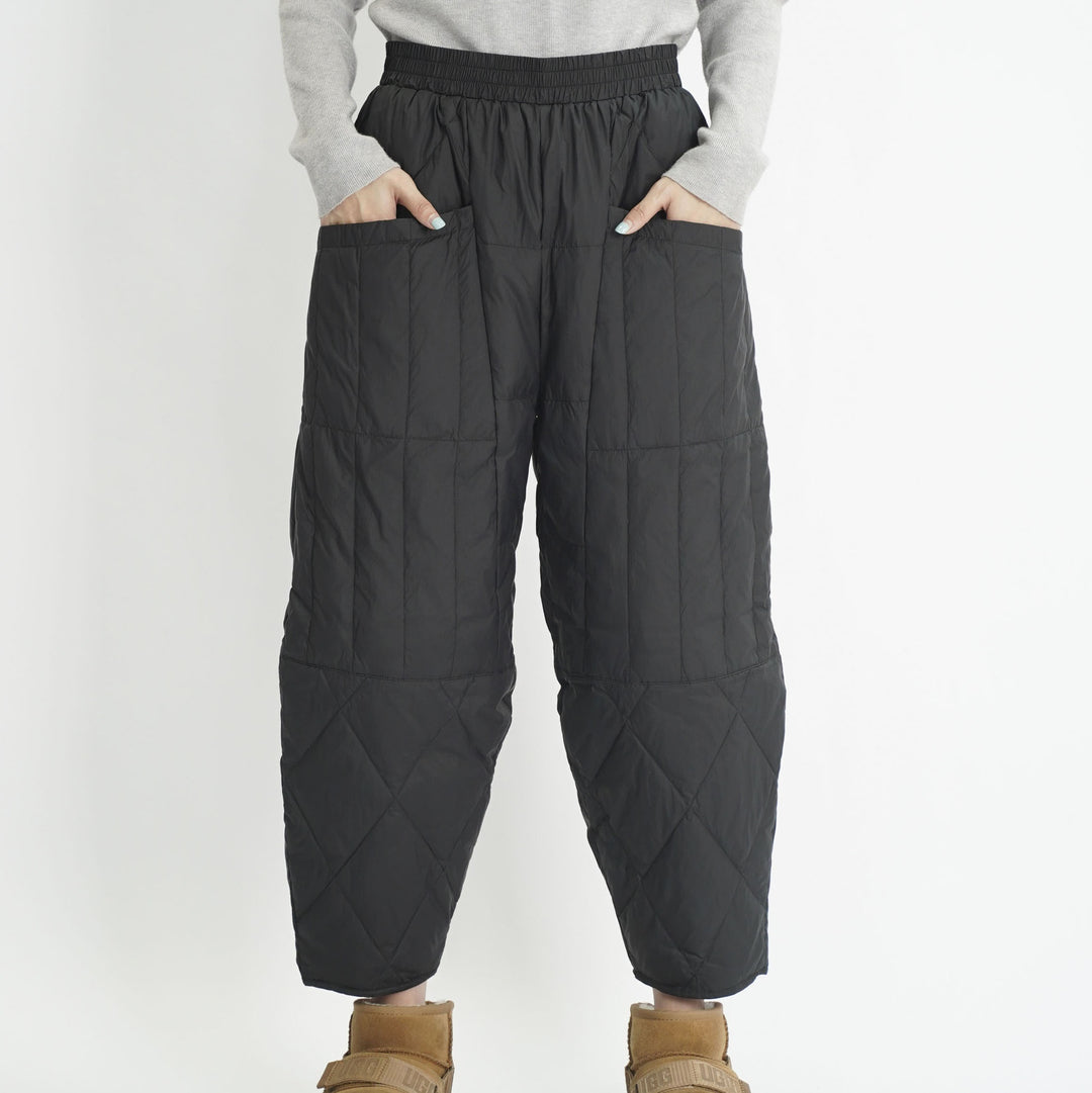 Damen gefütterte Freizeithose mit elastischem Bund und Taschen EB