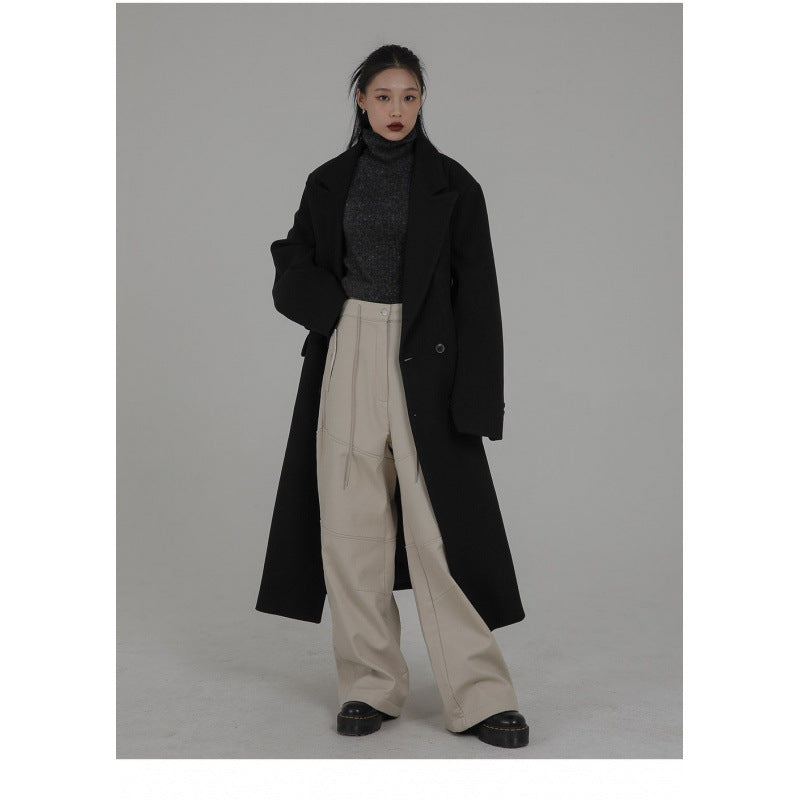 EB | eine makellose essentielle schwarze Trenchcoat - klassische gerade Trenchcoat für Damen