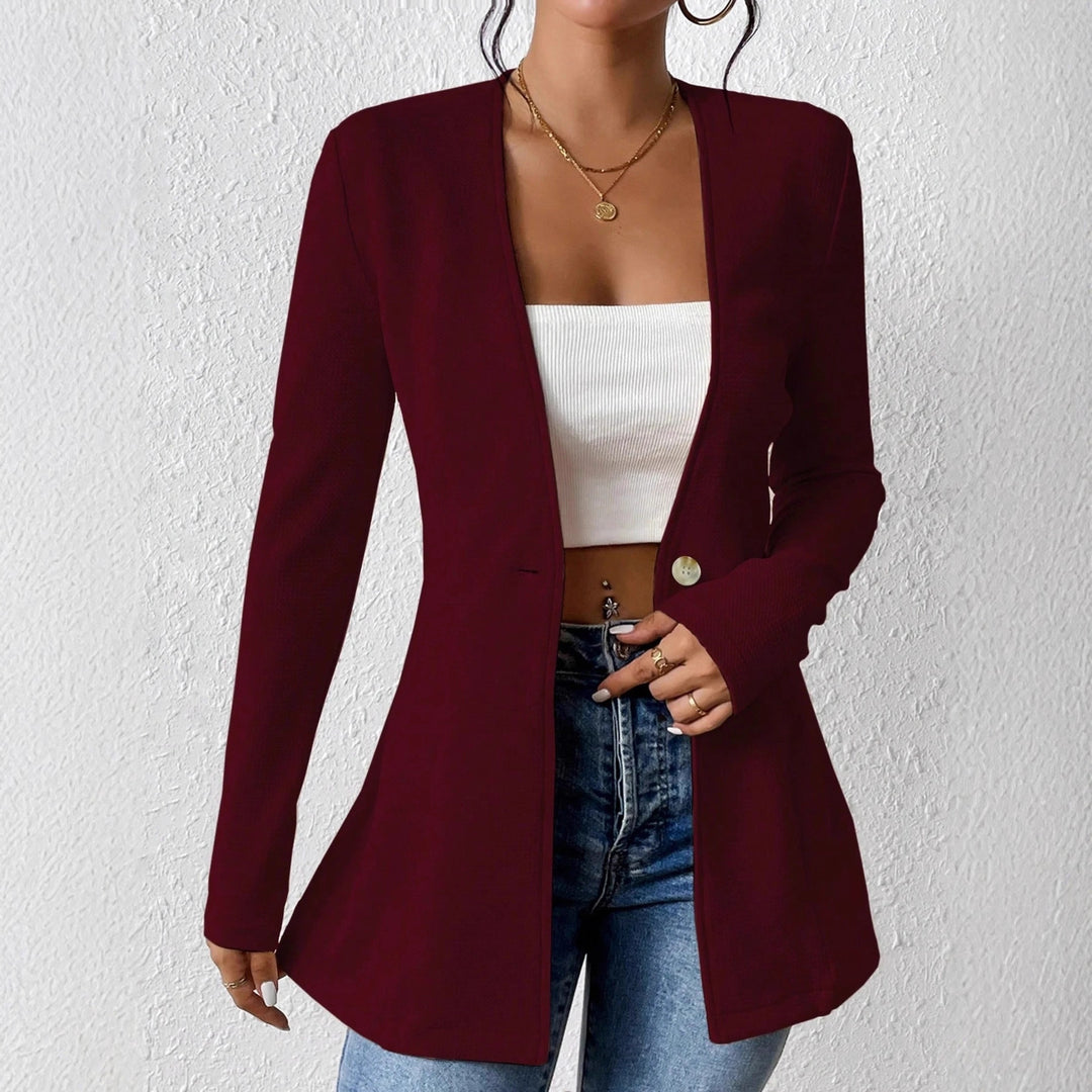 Damen elegante Blazerjacke mit asymmetrischem Schnitt EB