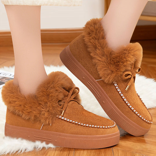 Damen Elegante und bequeme Sneaker mit kuscheligem Innenfutter EB