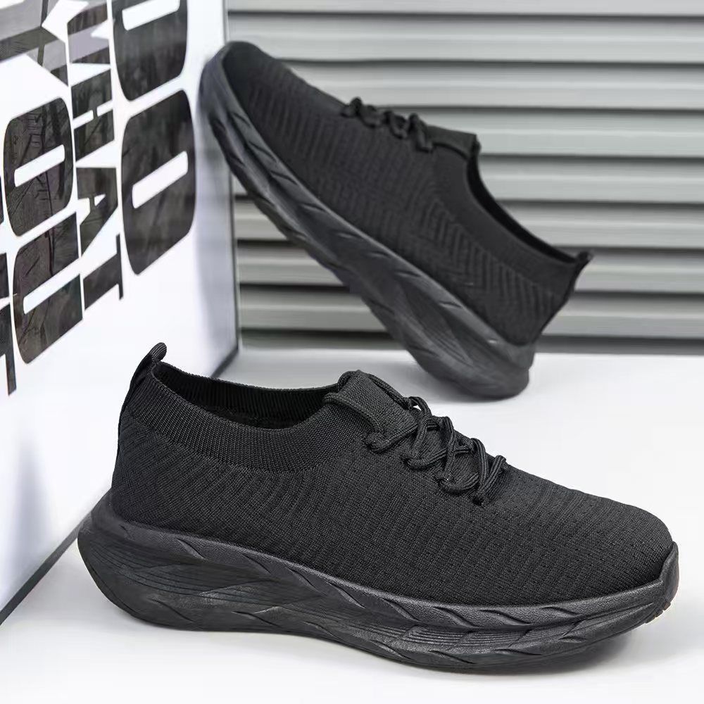 Damen Slip-On Laufschuhe mit flexiblem Strickoberteil und rutschfester Sohle EB