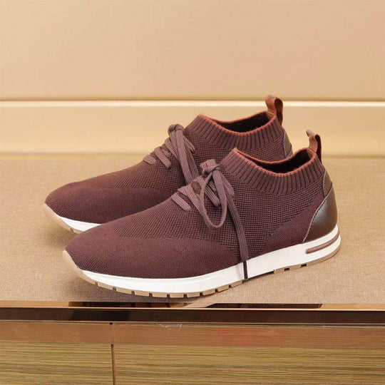 Damen Komfortable Sneaker mit atmungsaktiver Strick-Oberfläche EB