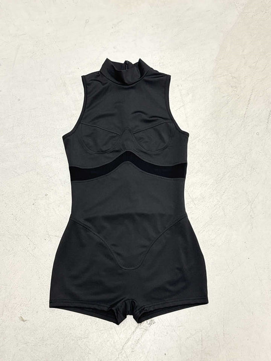Damen Sportlicher Body mit hohem Kragen und innovativen Kompressionsdetails EB