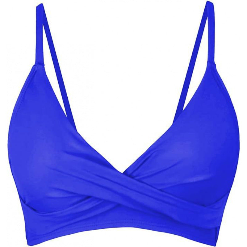 Damen Sportliches Bikini-Oberteil mit Wickel-Design EB