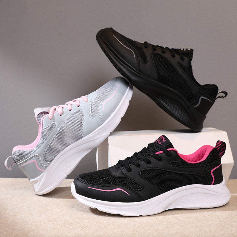 Damen Sportliche Laufschuhe mit atmungsaktiver Mesh-Oberfläche und dämpfender Sohle EB
