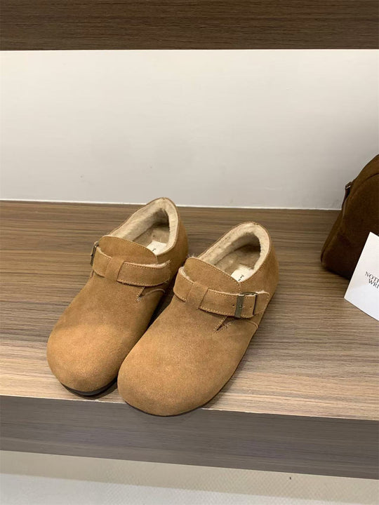Damen Mokassins mit weichem Innenfutter und modischem Schnallenverschluss EB
