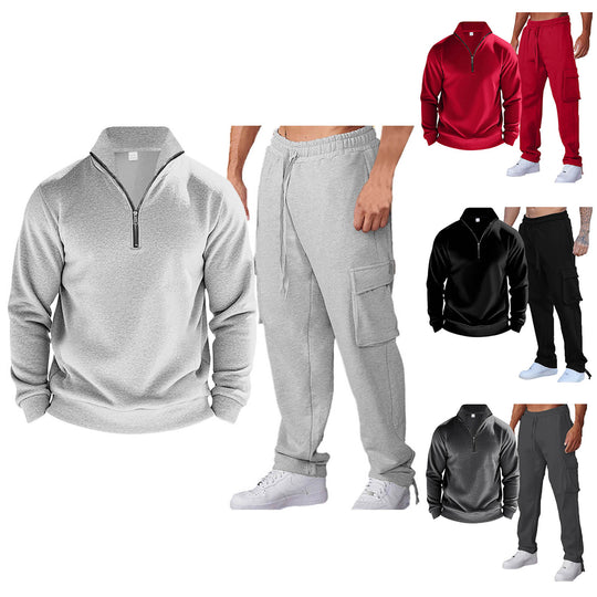 Herren Sportanzug mit praktischer Zip-Kragen und seitlichen Eingrifftaschen EB