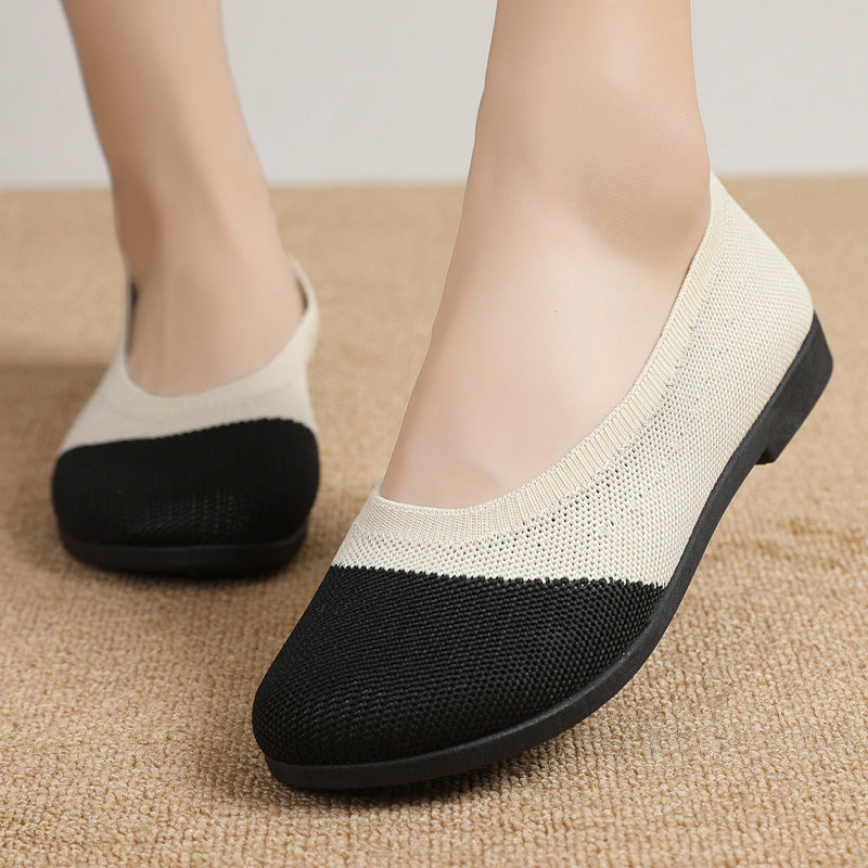 Damen Komfortable Ballerinas mit atmungsaktivem Obermaterial EB