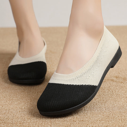 Damen Komfortable Ballerinas mit atmungsaktivem Obermaterial EB