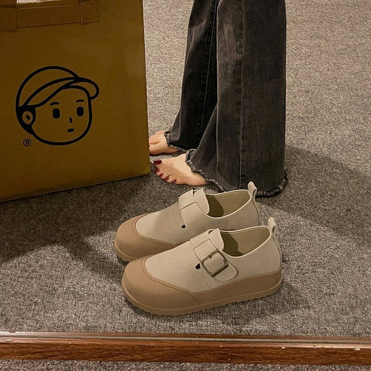 Damen modische Komfort-Sneaker mit verstellbarem Schnallenverschluss EB