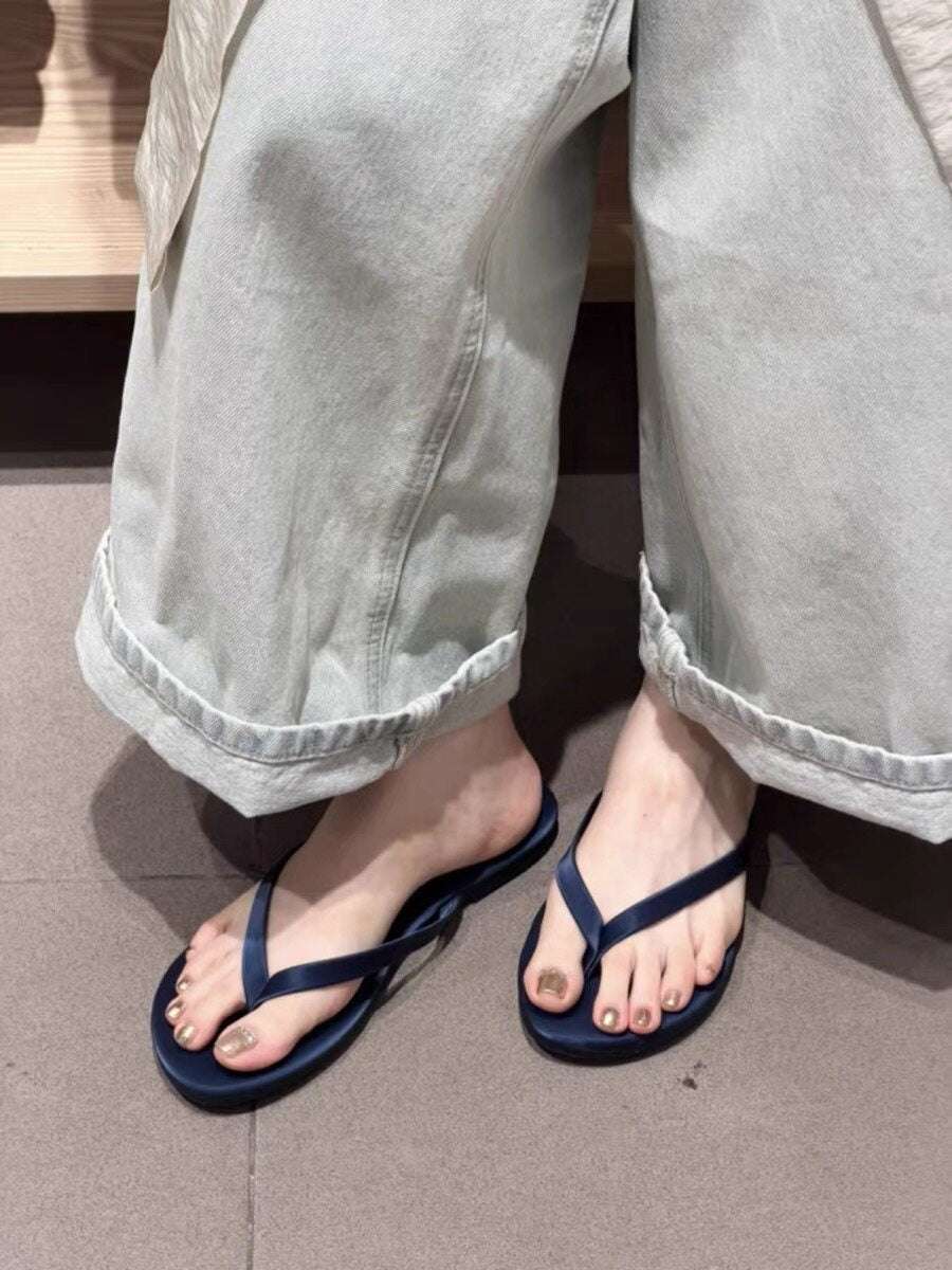 Damen Zehentrenner-Sandalen mit elegantem Riemendesign und rutschfester Sohle EB