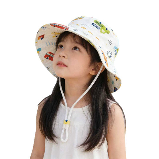 Unisex nan Kinder Sonnenhut mit breiter Krempe verstellbarem Kinnband und Einhornprint  EB