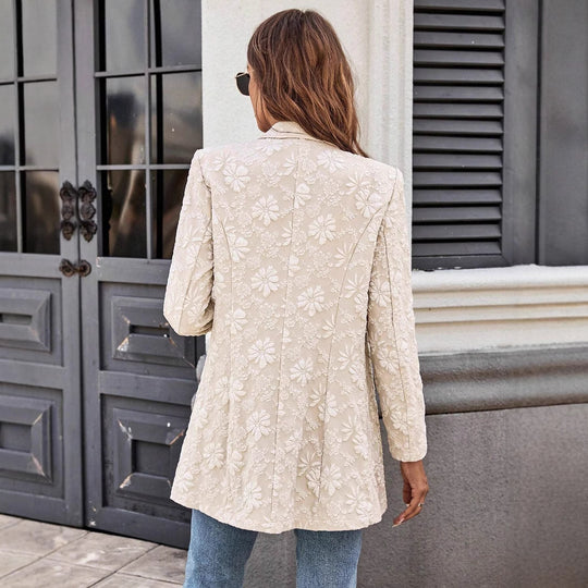 Damen Modischer Blazer mit floralen Details EB
