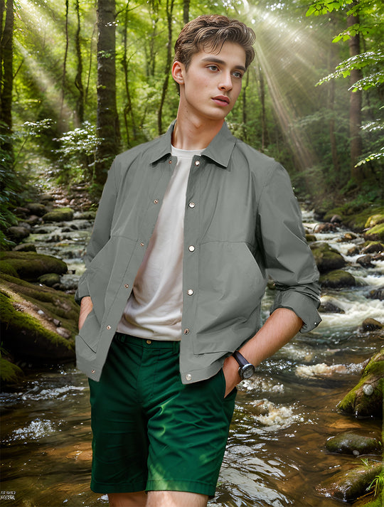 Herren leichte Sommerjacke mit innovativen Details EB