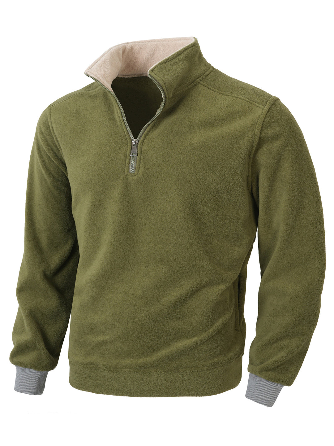 Herren Fleecejacke mit halblangem Reißverschluss EB