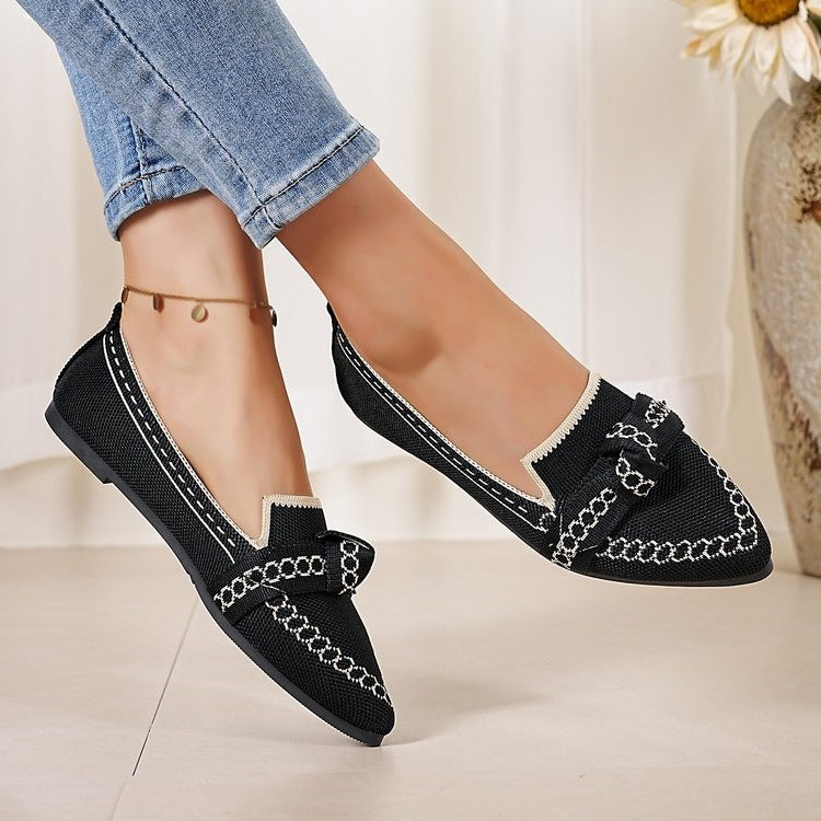 Damen elegante Slipper mit dekorativer Kettenapplikation EB