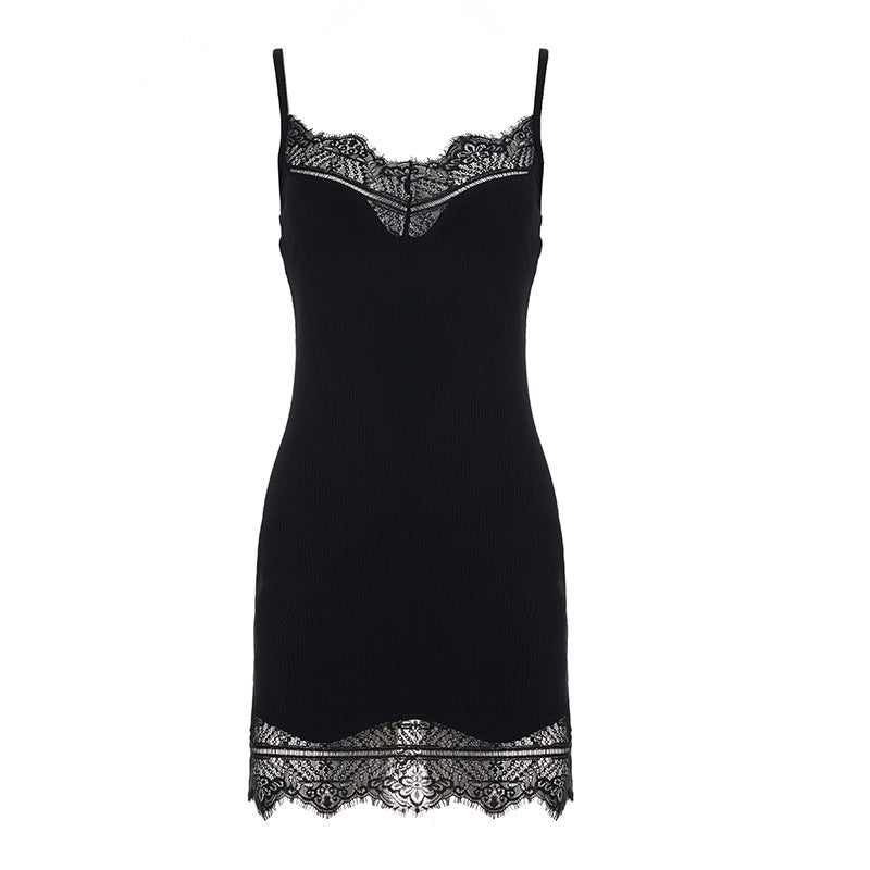 Damen Spitzen-Nachtkleid im figurbetonten Schnitt EB