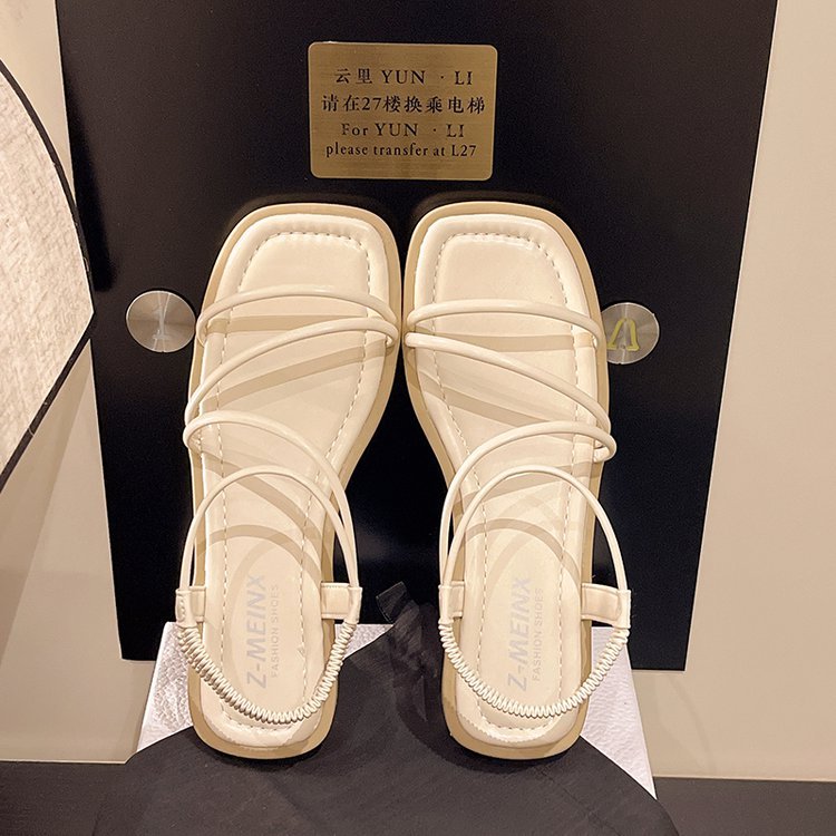Damen Riemensandalen mit elegantem Raffung und komfortablem Fußbett EB