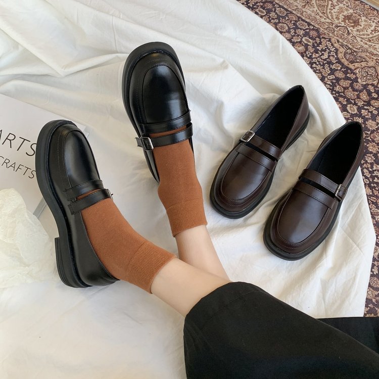 Damen elegante Mokassins mit modischem Schnallenakzent EB