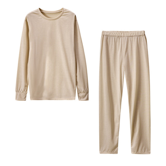 Damen Langarm Schlafanzug Set mit elastischen Hosen EB