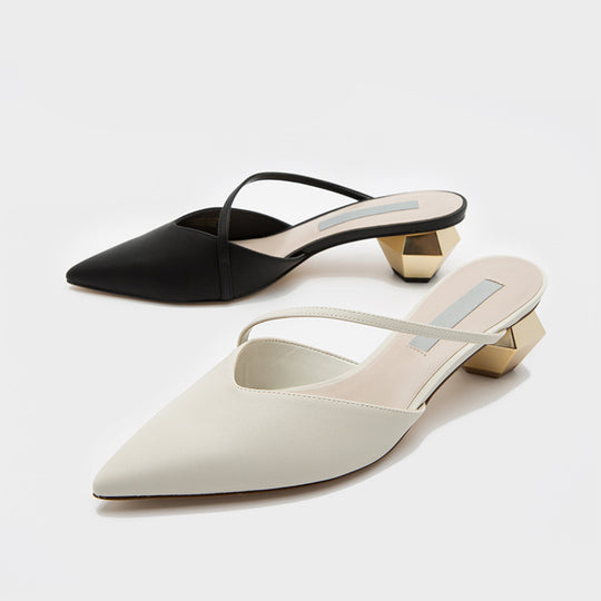Damen Sling-Pumps mit spitzem Design und elegantem Blockabsatz EB