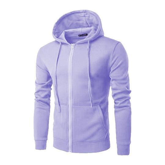 Herren nan Slim-Fit Kapuzensweatjacke mit mittigem Reißverschluss, doppellagiger Kapuze und praktischen Eingrifftaschen EB