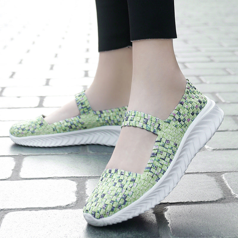 Damen Sportliche Schlupfschuhe mit atmungsaktivem Obermaterial und rutschfester Sohle EB