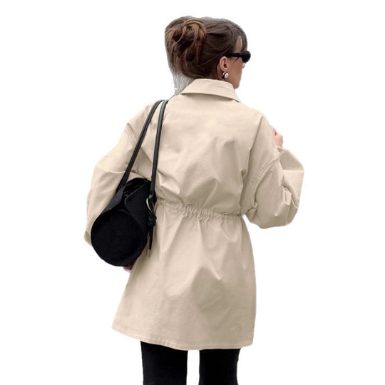 Damen Utility-Jacke im modernen Design mit Gürteldetails und großen Taschen EB