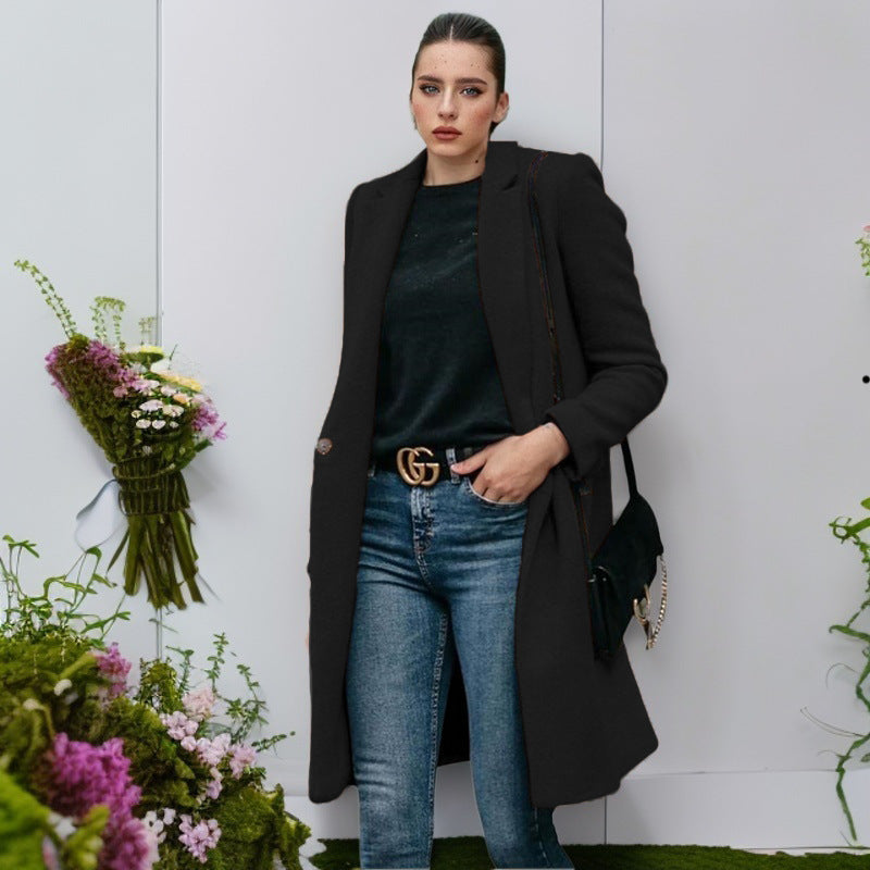 Damen elegante und bequeme Wollmantel EB