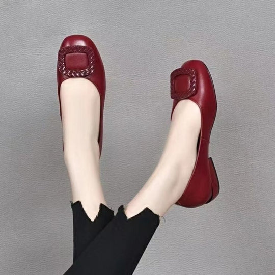 Damen Ballerinas mit elegantem, geflochtenem Detail und bequemer Sohle EB