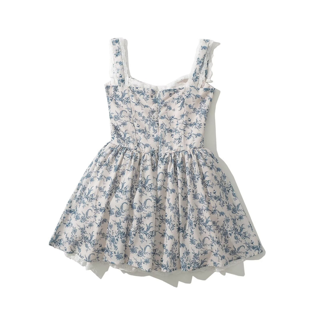 Damen Floral Design Sommerkleid EB