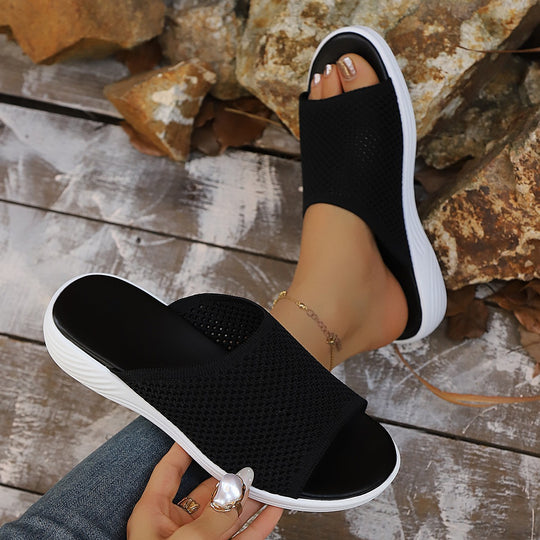 Damen bequeme Freizeitsandalen mit atmungsaktivem Netzdesign EB