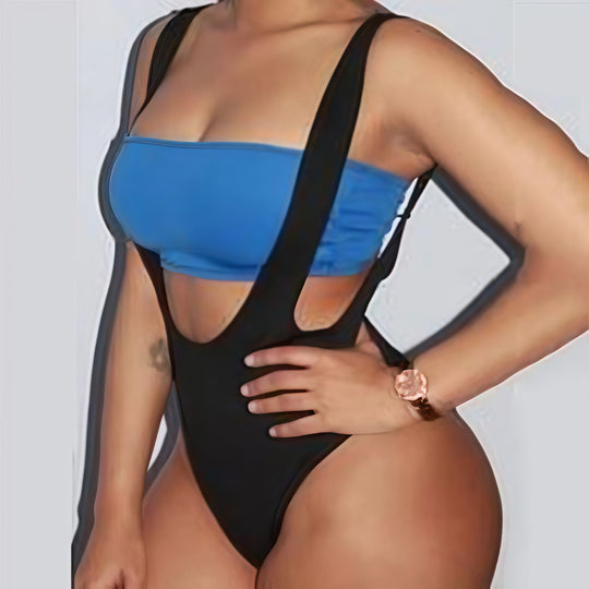 Damen Badeanzug mit modernem Cut-Out-Design und verstellbaren Trägern EB
