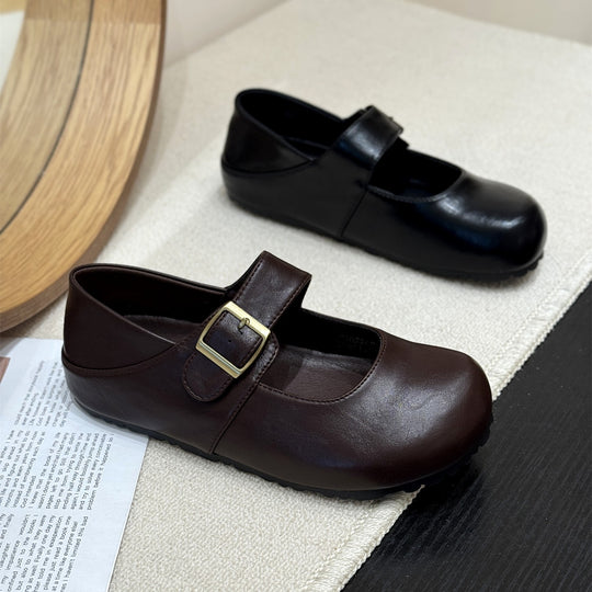 Damen Mary Janes mit modischem Schnallenverschluss und bequemer Sohle EB