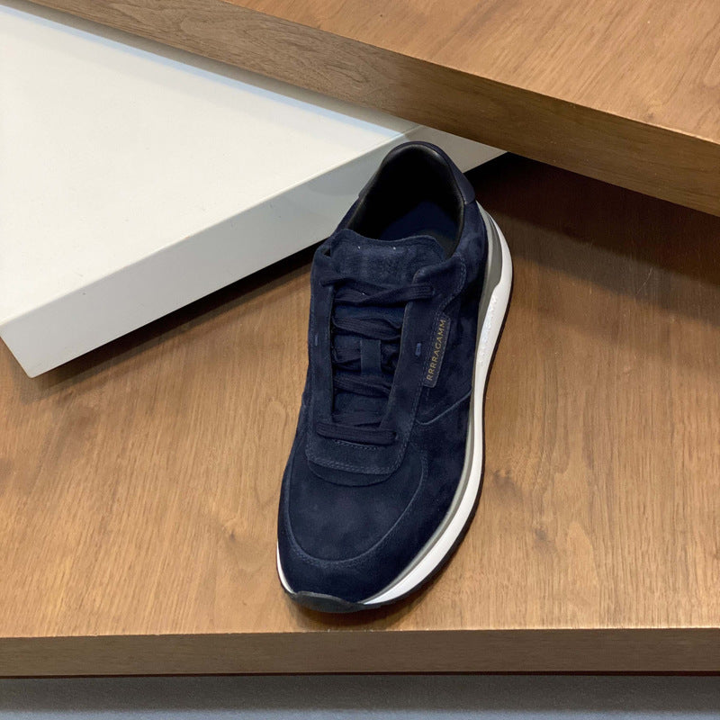Damen Komfortable Wildleder Sneakers mit atmungsaktiver Innensohle EB