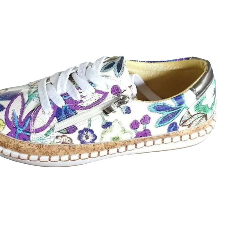 Damen modische Sneaker im kreativen Blumenmuster EB
