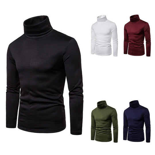 Herren Rollkragenpullover aus weichem Strickmaterial EB