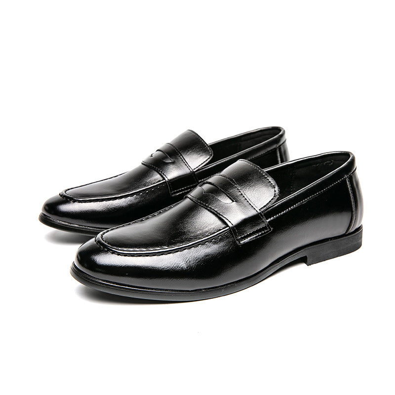 Herren klassische Tassel-Lederloafer mit Mokassinnaht, gepolsterter Komfortinnensohle und rutschfester Gummilaufsohle EB